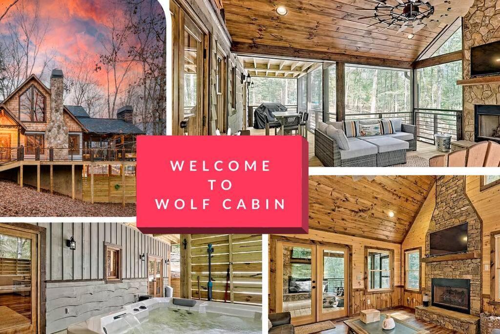 Wolfcabin Lux Family Home, Fire Pit, Hot Tub, Ada Ramp, Ez Paved Rds Morganton Exterior photo